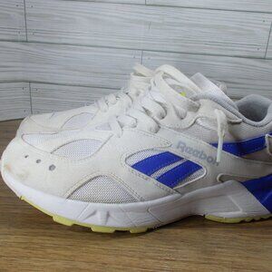 Reebok Classic Lace-Up White/Cobalt Running Shoes Men's 8